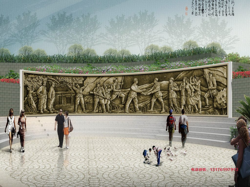 廣場民俗風(fēng)情浮雕墻設(shè)計三大步驟-以瀘溪縣廣場石雕壁畫為例子