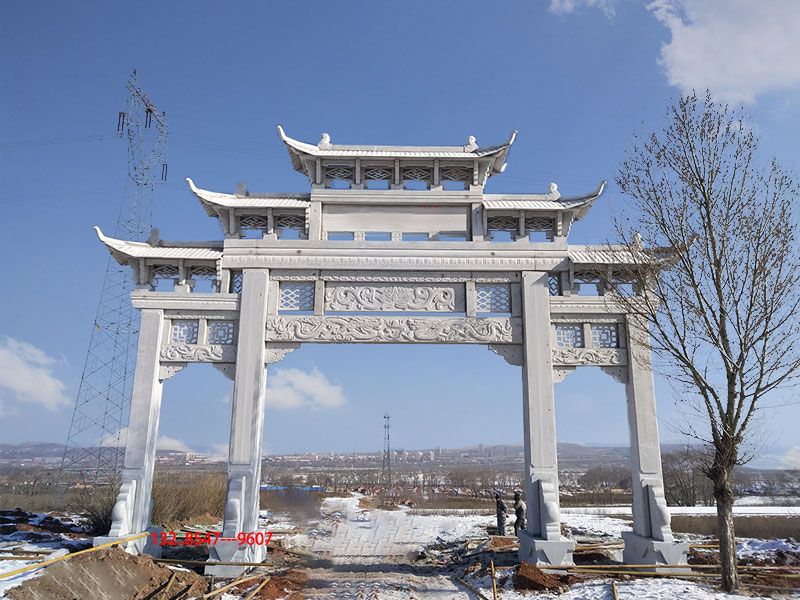 鄉(xiāng)鎮(zhèn)村口牌樓牌坊與公園大門樓新款設(shè)計(jì)圖片