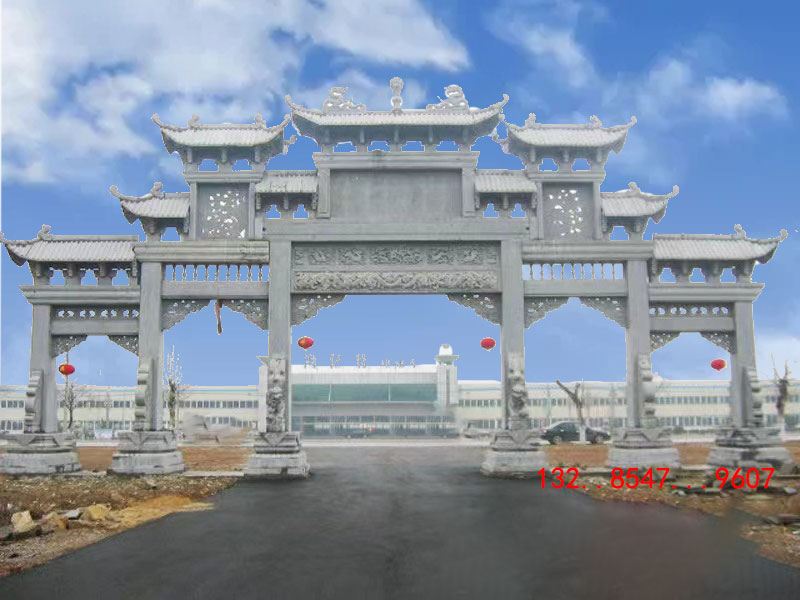 景區(qū)廣場(chǎng)石大門(mén)樓牌坊