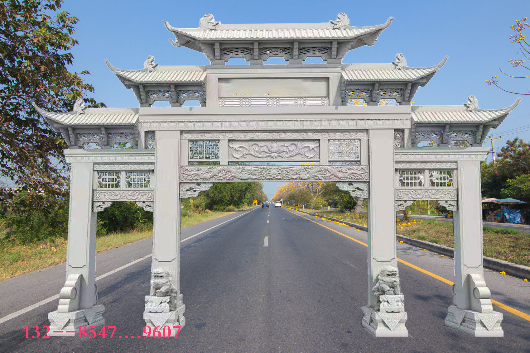 2022農(nóng)村村莊石牌樓全新低價出售與展示