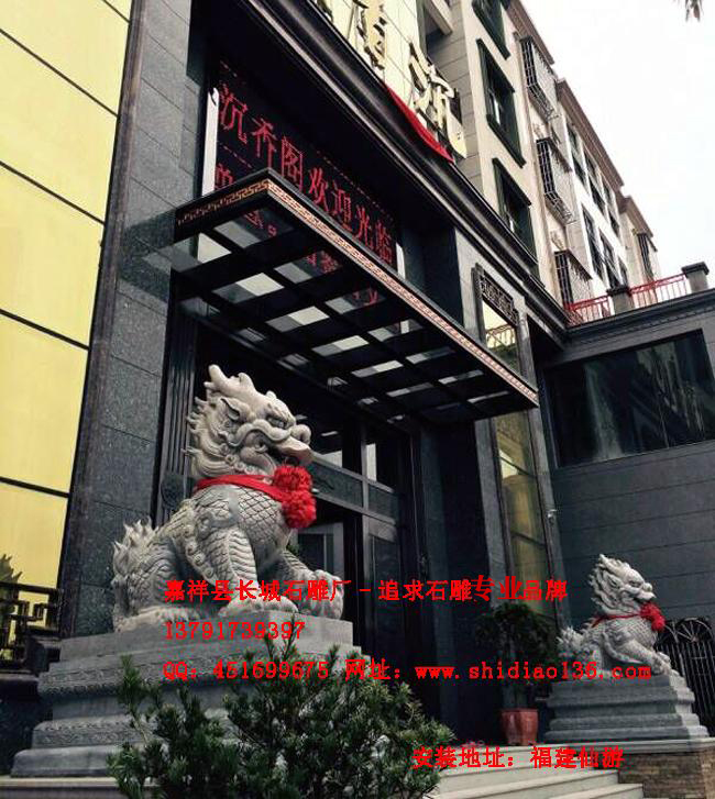 石雕麒麟擺放、石雕麒麟雕刻